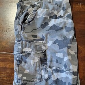 Wrangler Grey & Black Camo Cargo Pants